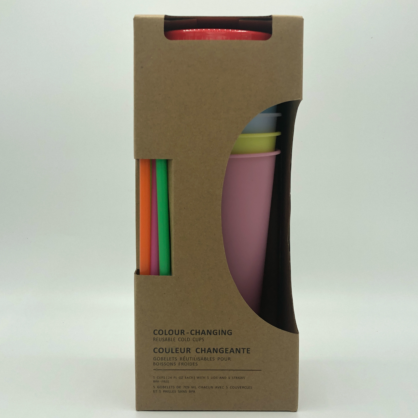 Macaron Color~ Color Changing Cups 24fl oz 5 piece set