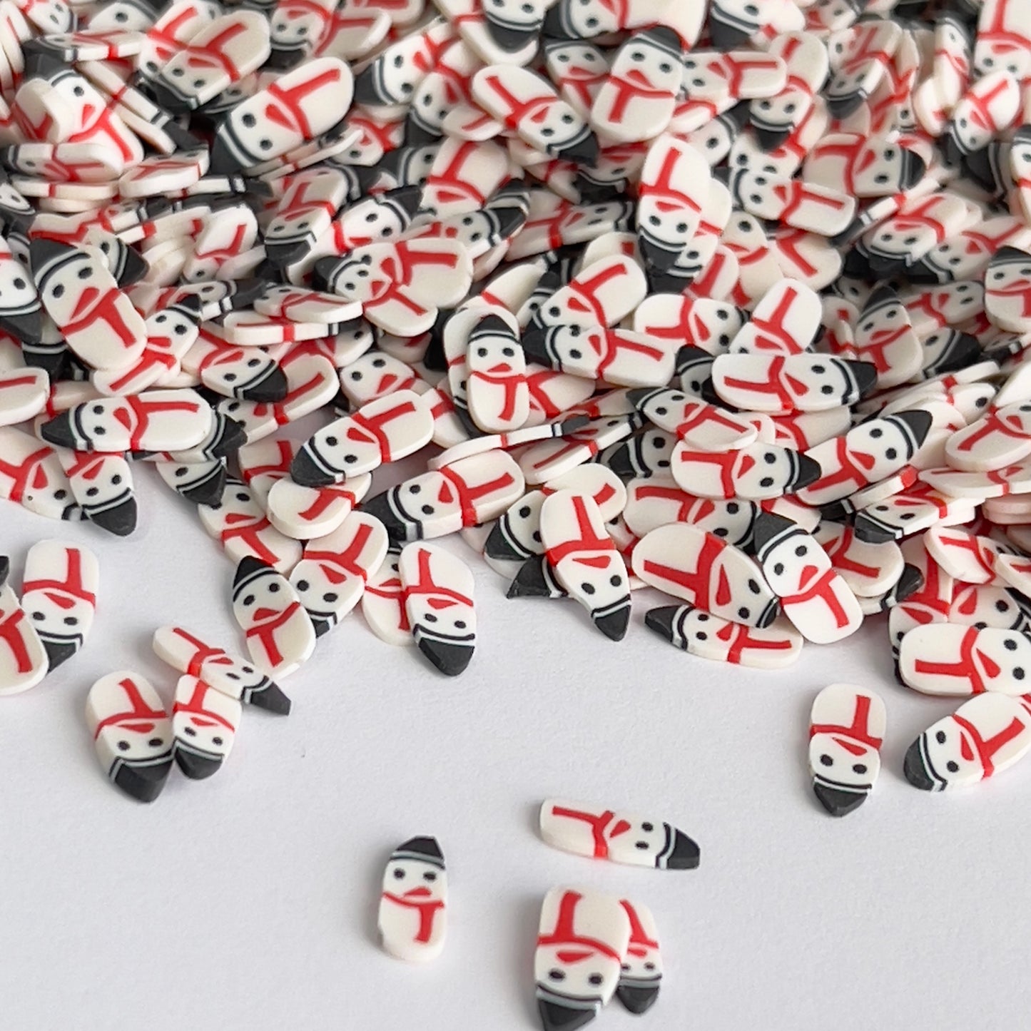 Snow Man Polymer Clay Slices
