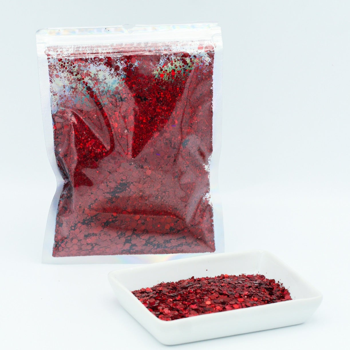 DARING RED CHUNKY GLITTER MIX