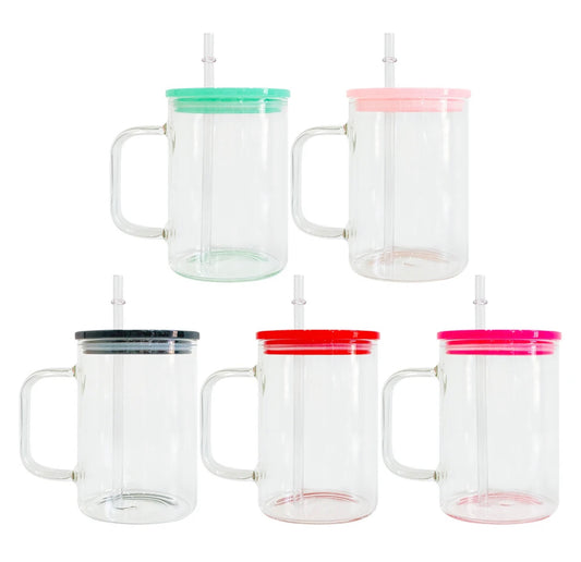 25 pieces - 17oz Sublimation Glass Coffee Mugs