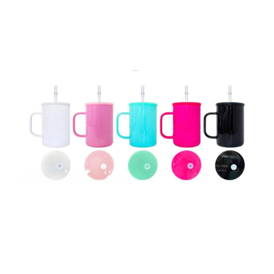 5 pieces 17oz bubblegum Sublimation Glass Coffee Mug