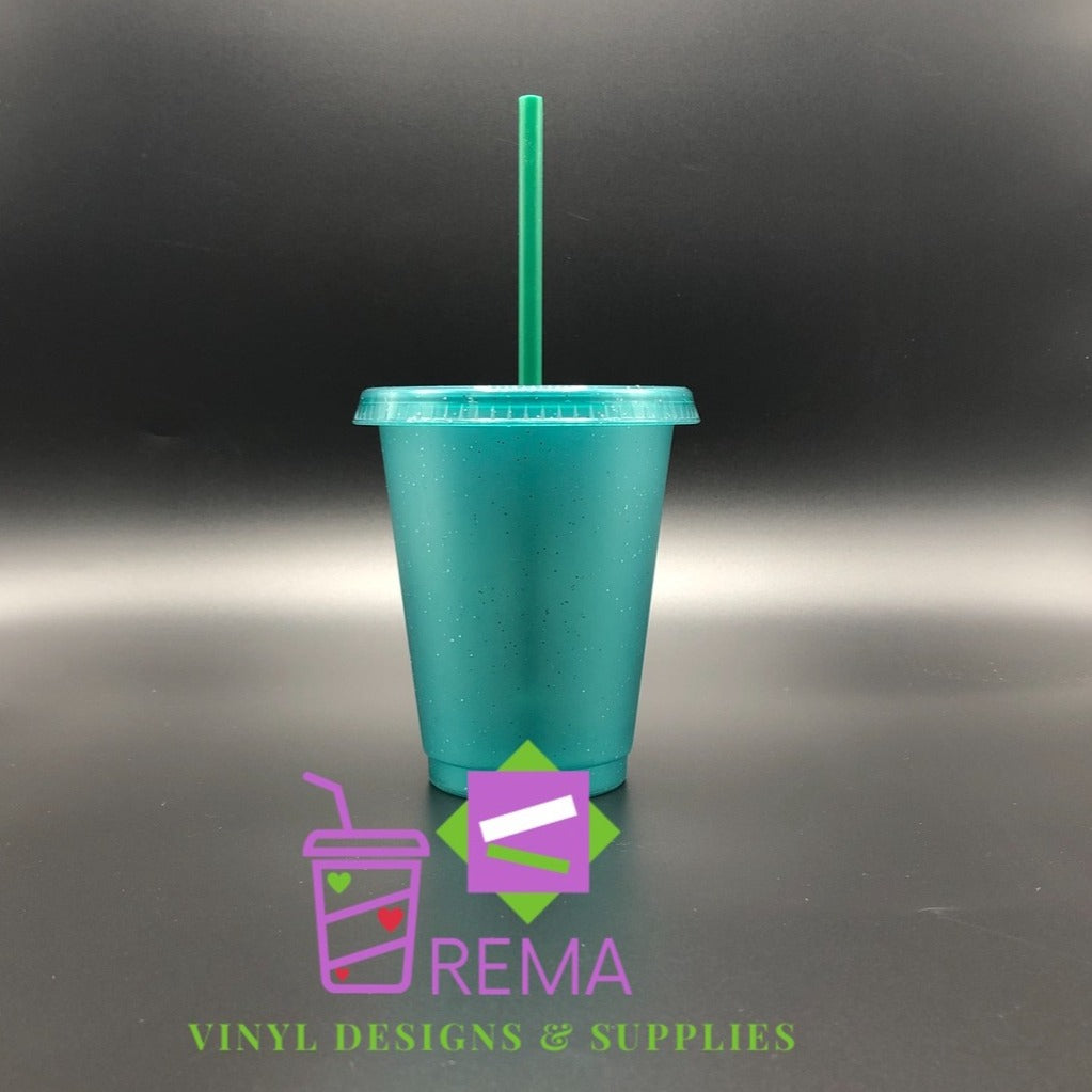 16oz Winter Glitter Cold Cups