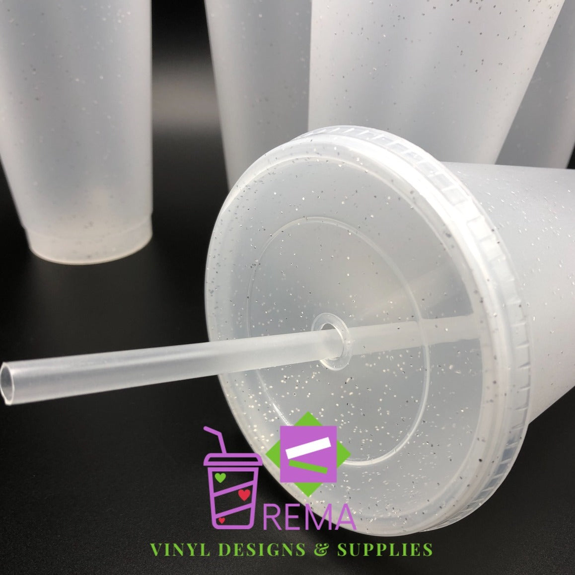 24oz Frosted Glitter Cold Cups