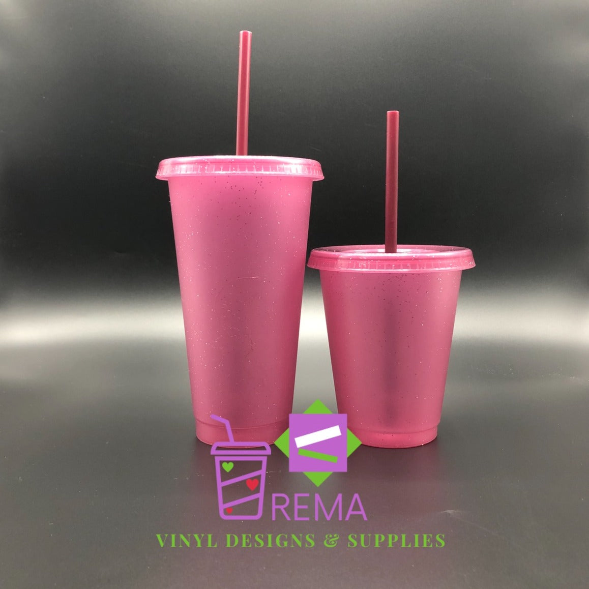 16oz Winter Glitter Cold Cups