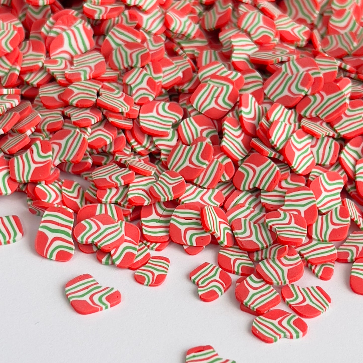 Cozy Winter Socks Polymer Clay Slices