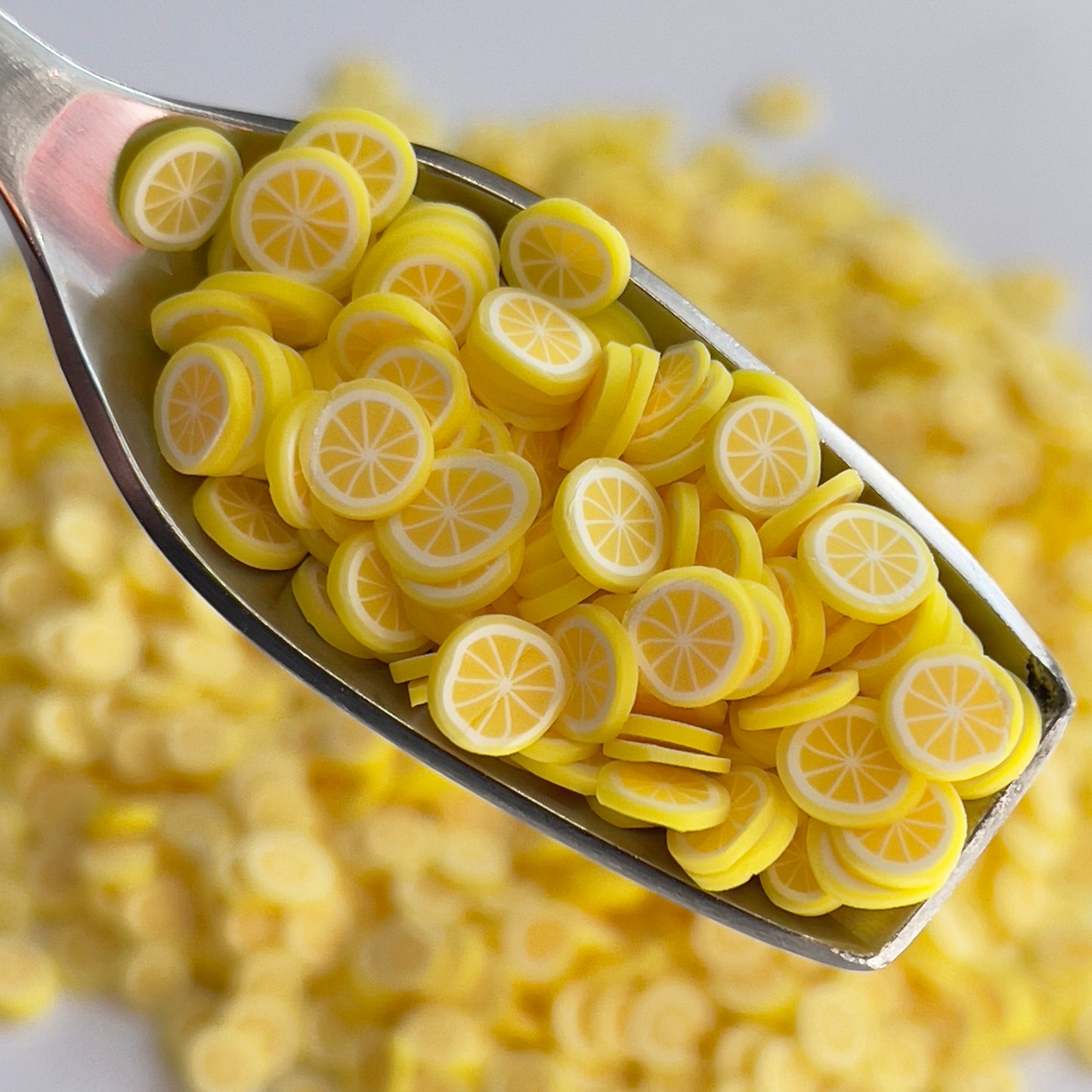 Yellow Lemon Polymer Clay Slices