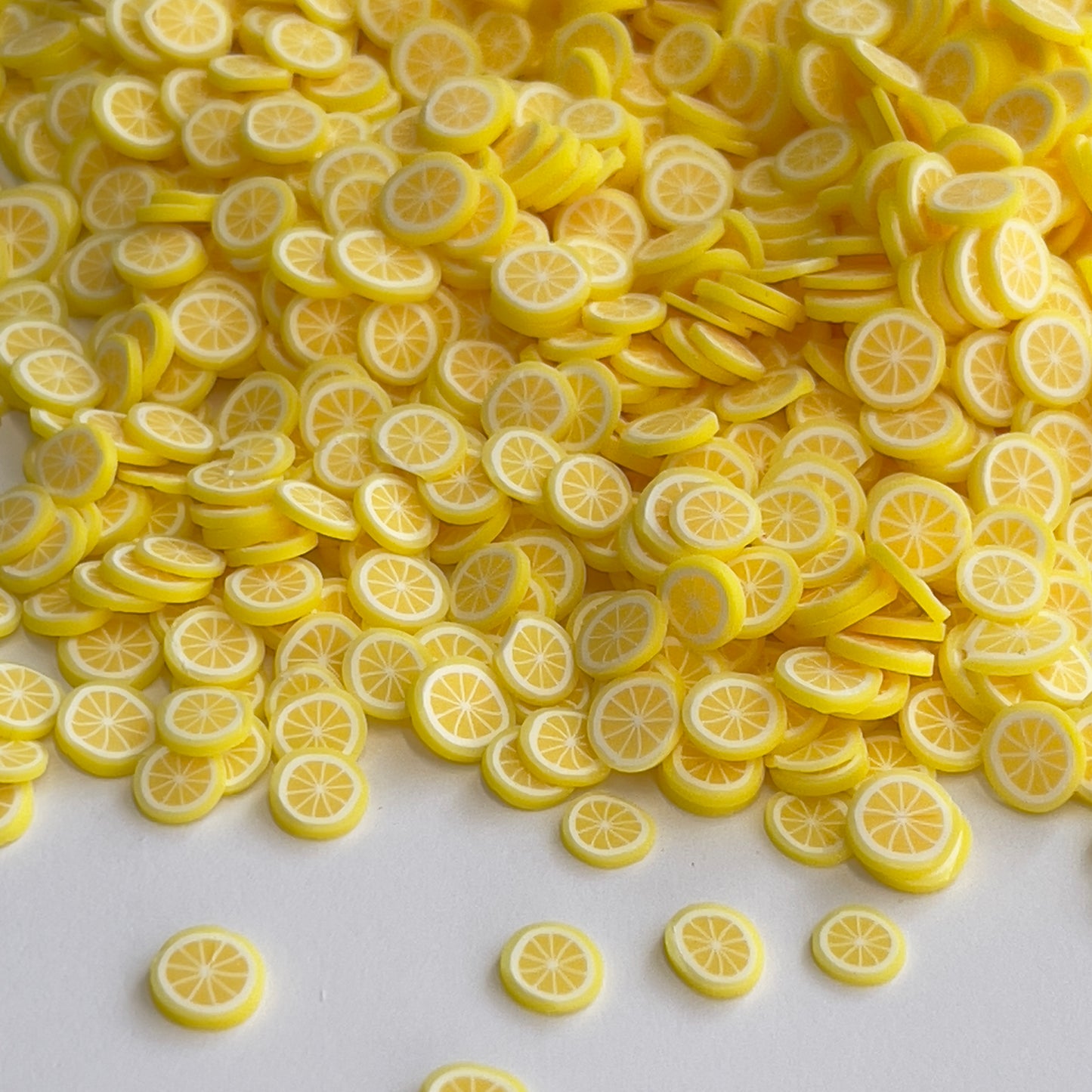 Yellow Lemon Polymer Clay Slices