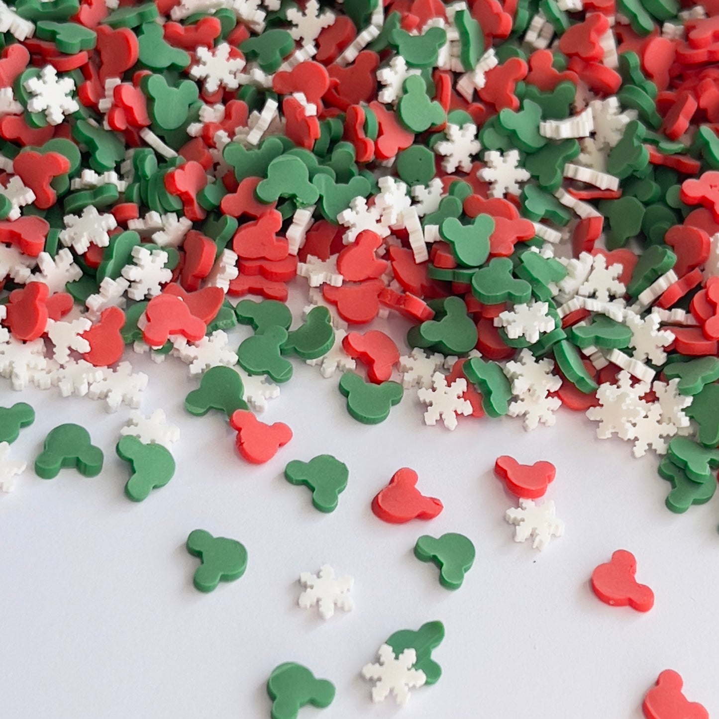 Mickey Christmas Mix Polymer Clay Slices