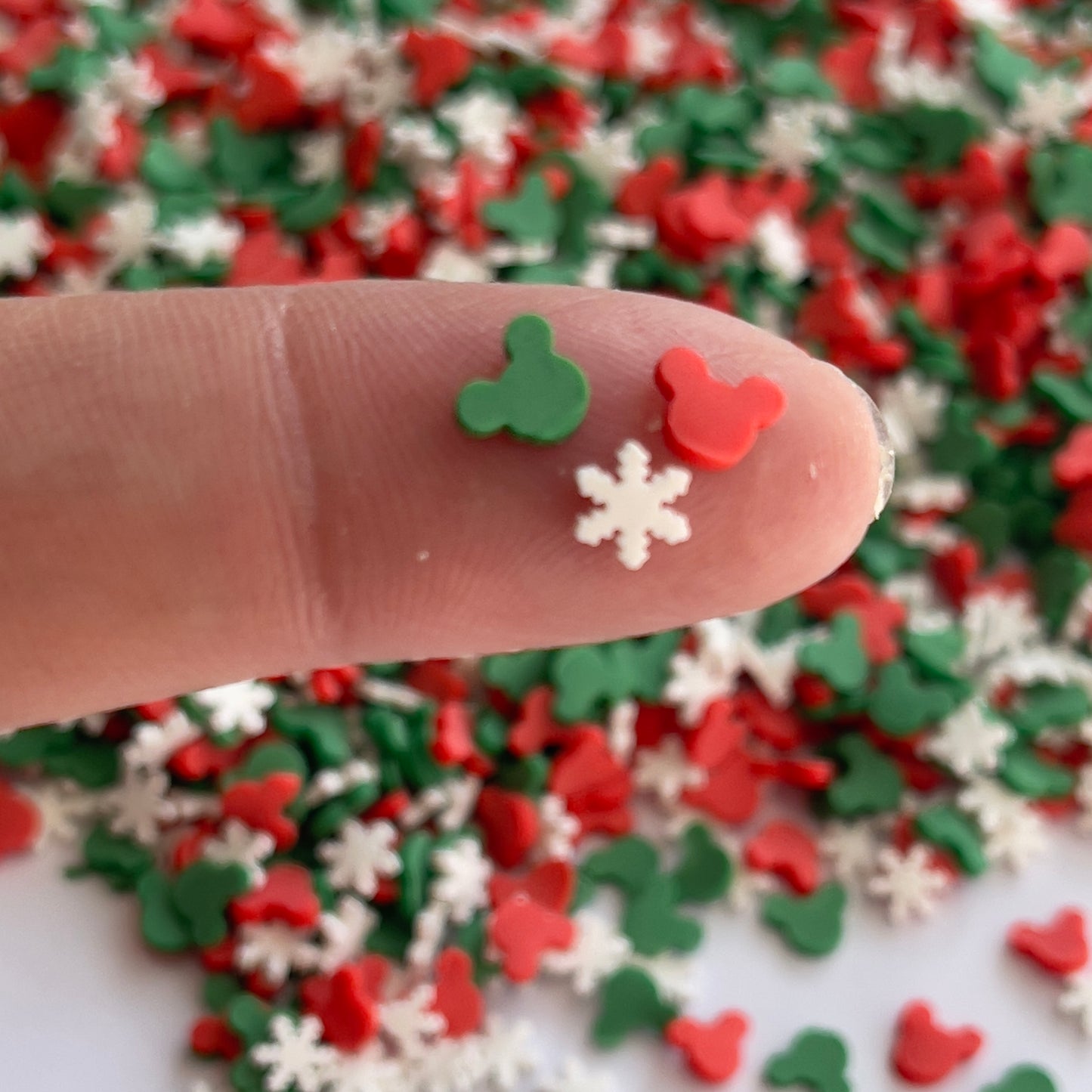 Mickey Christmas Mix Polymer Clay Slices