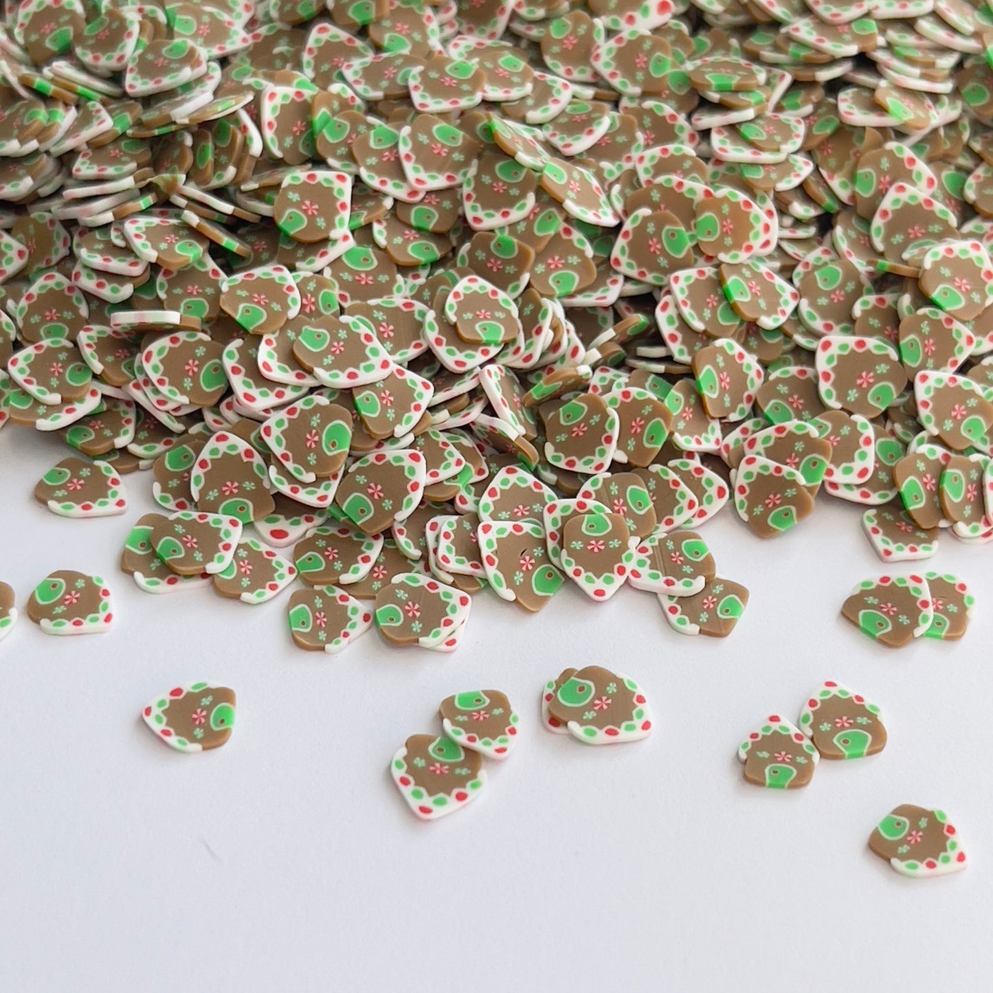 Gingerbread House Polymer Clay Slices