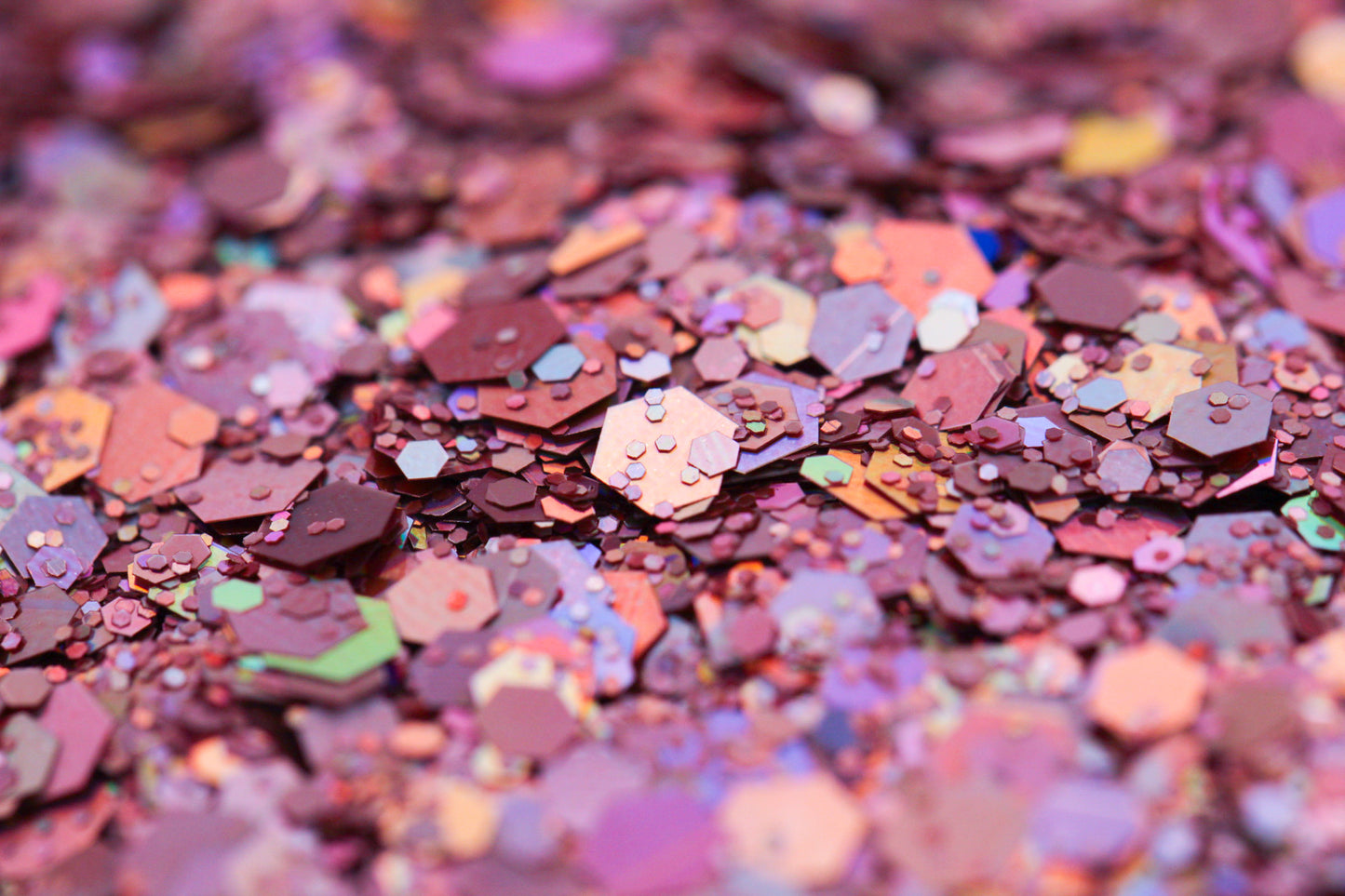 ROSE GOLD CHUNKY GLITTER MIX