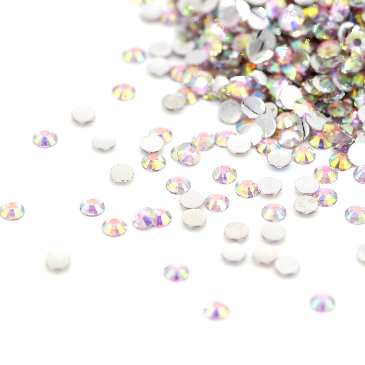 Mixed Sizes Silver Base AB Rhinestones