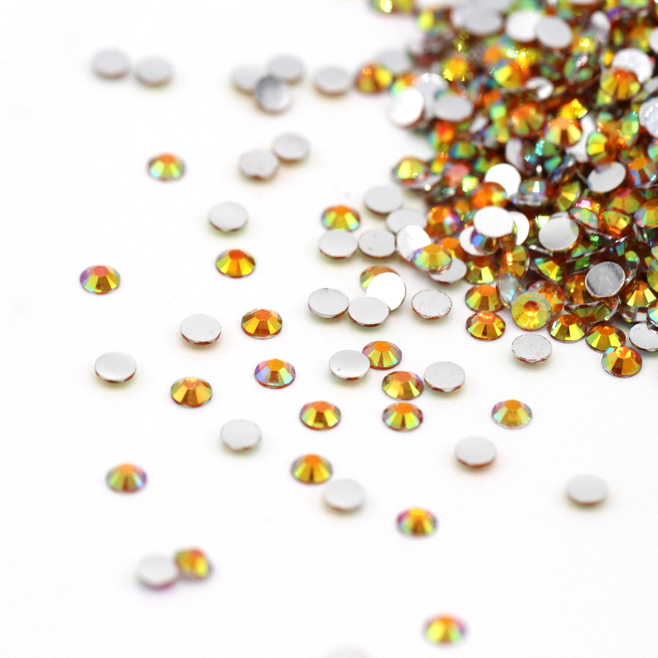 Mixed Sizes Silver Base AB Rhinestones