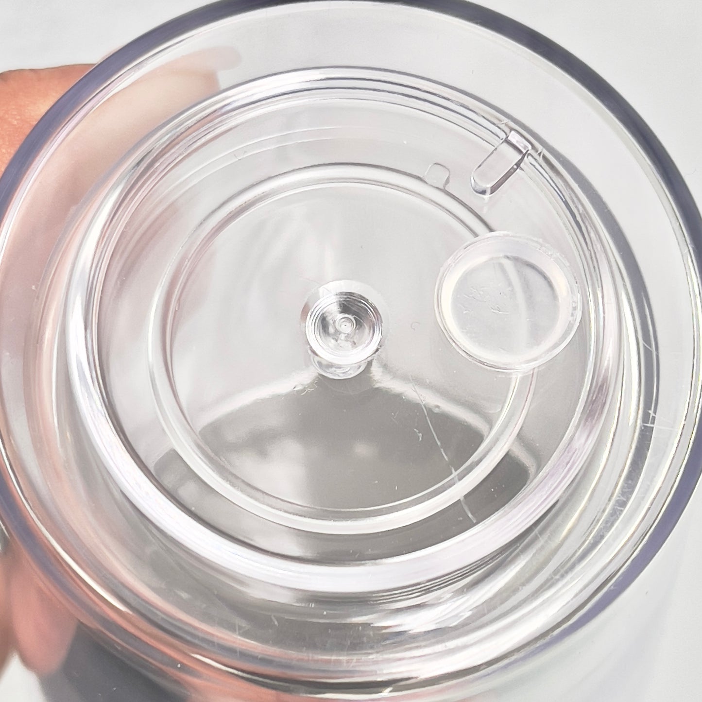 Pre-Drilled Double Wall Acrylic Tumbler, Black Lid/Straw