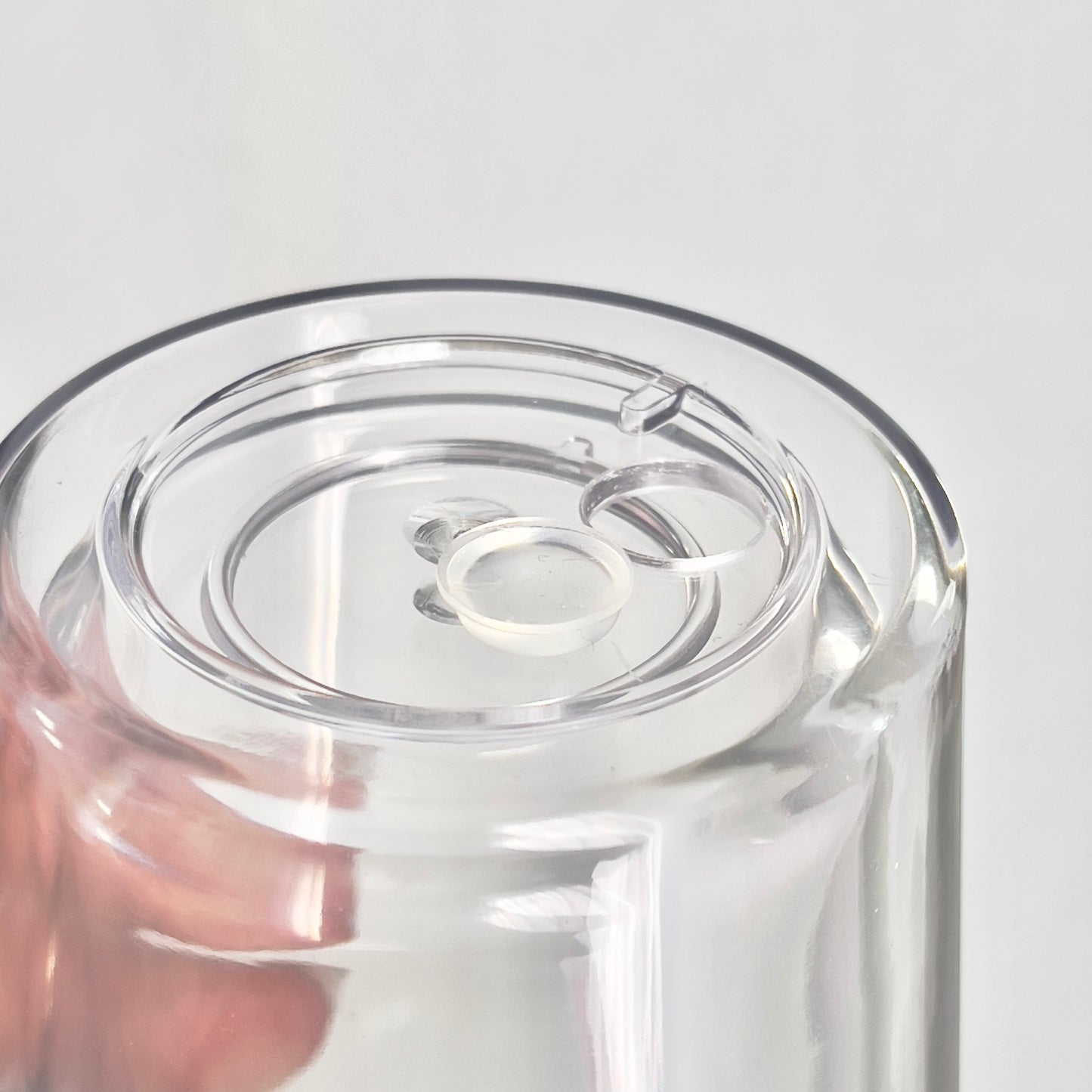 Pre- Drilled Double Wall Tumbler, Clear Lid/Straw