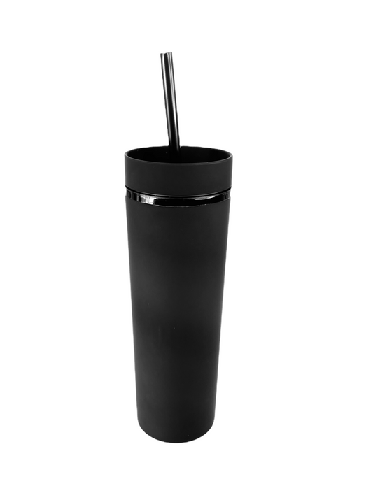 16OZ. Double Wall Matte Skinny Tumbler, Black