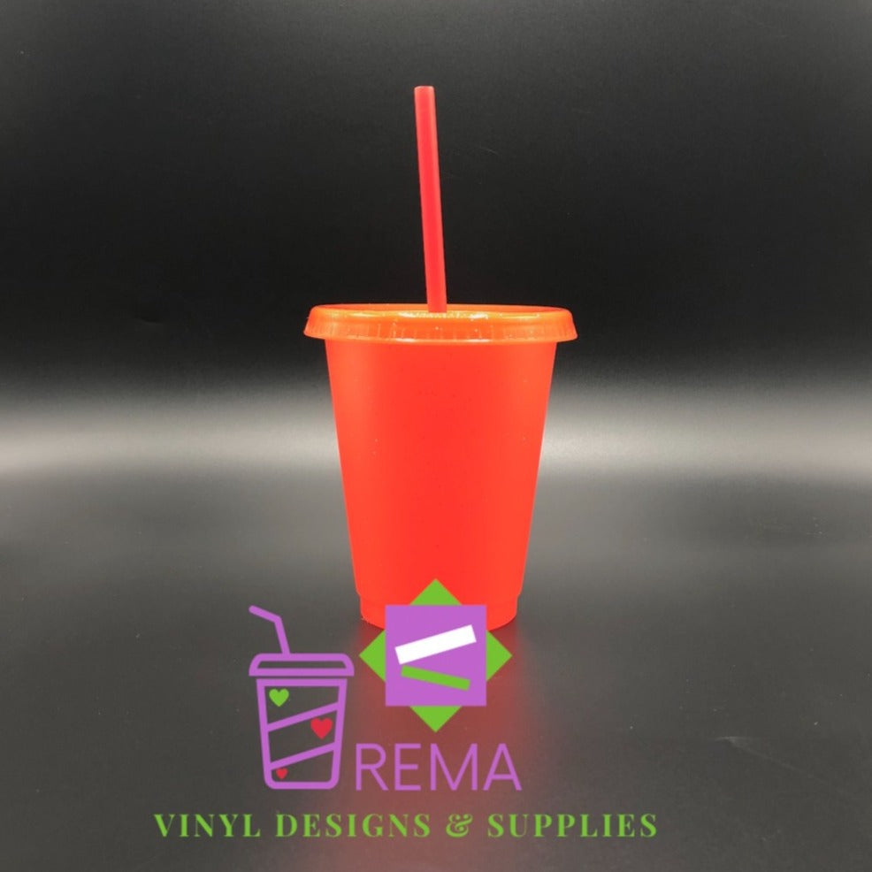 16oz Winter Glitter Cold Cups