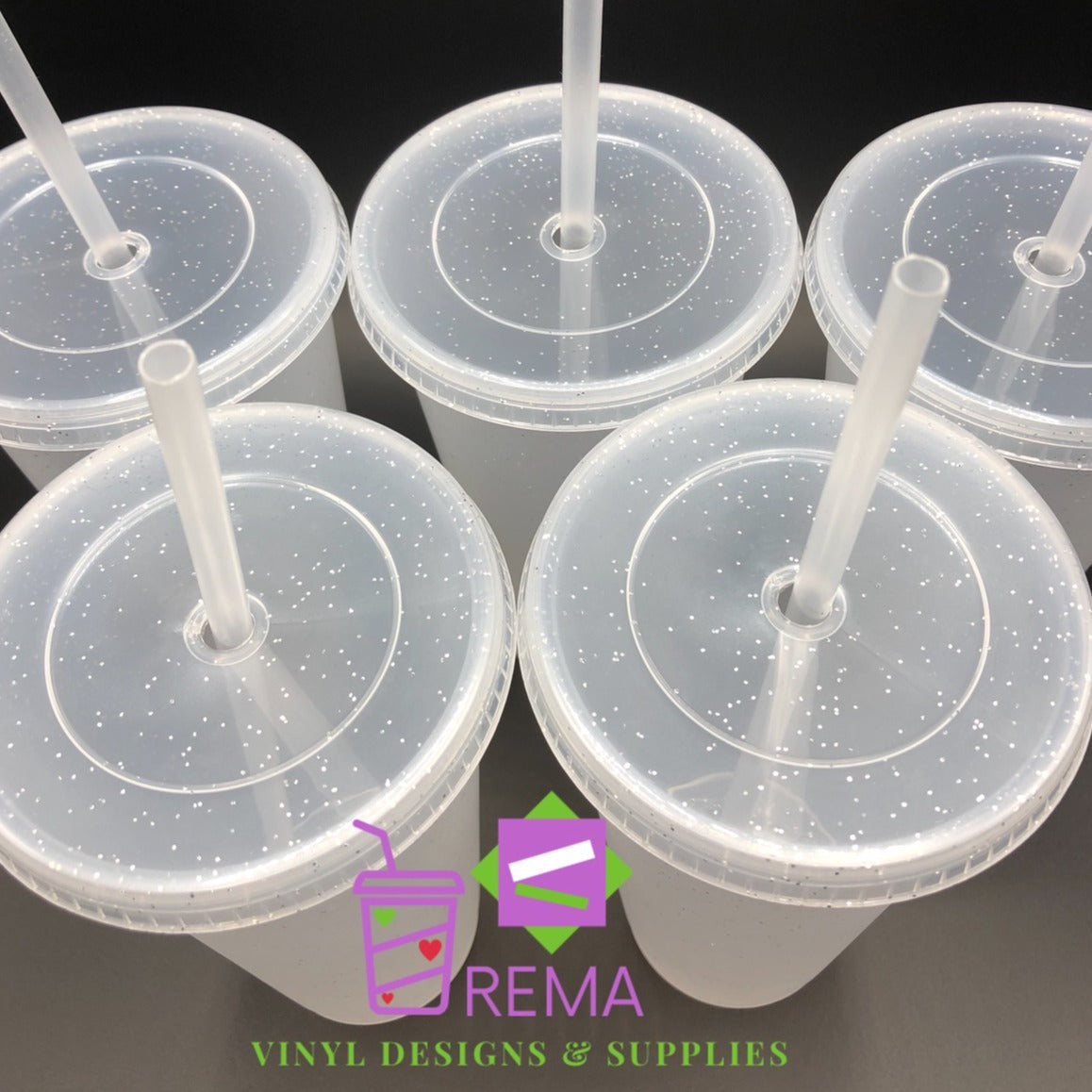 24oz Frosted Glitter Cold Cups