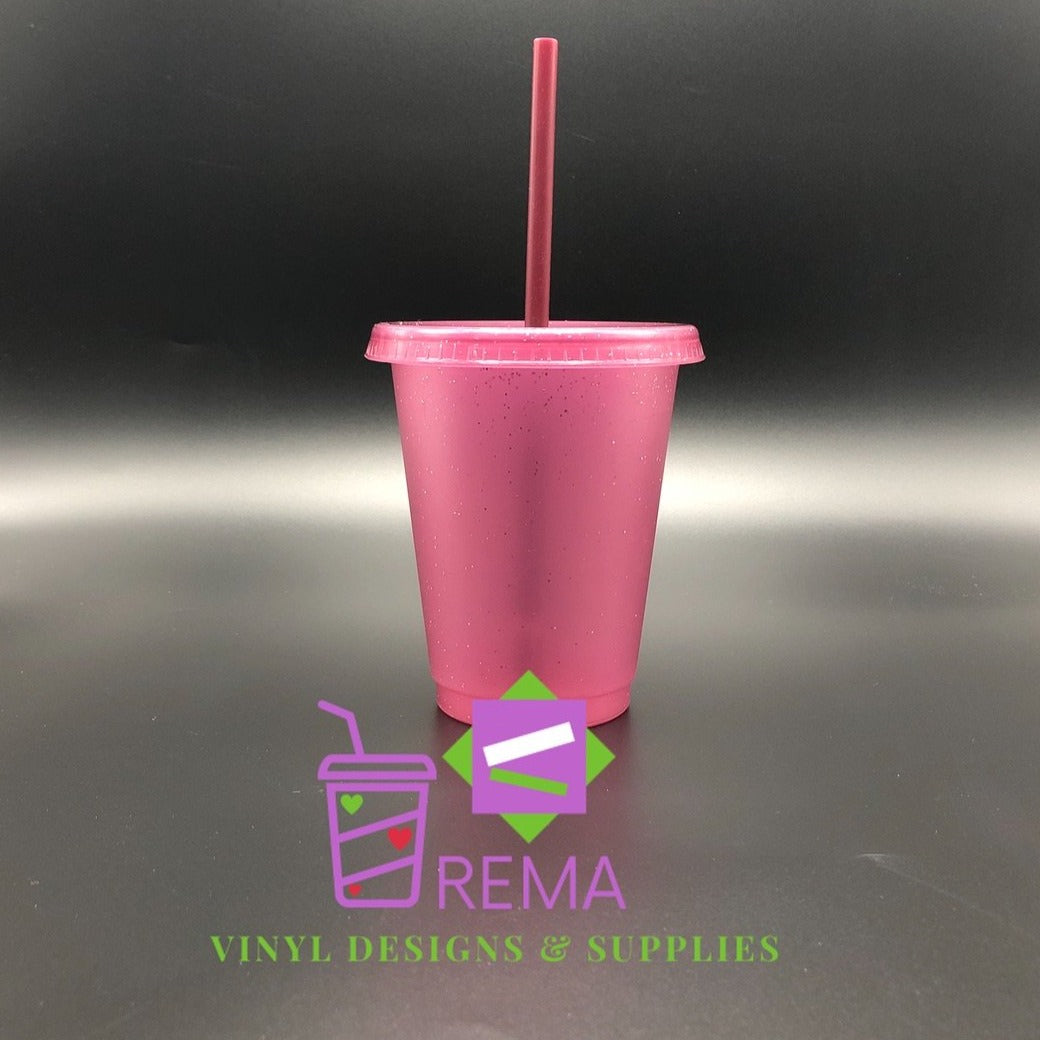 Single 16oz Glitter cups