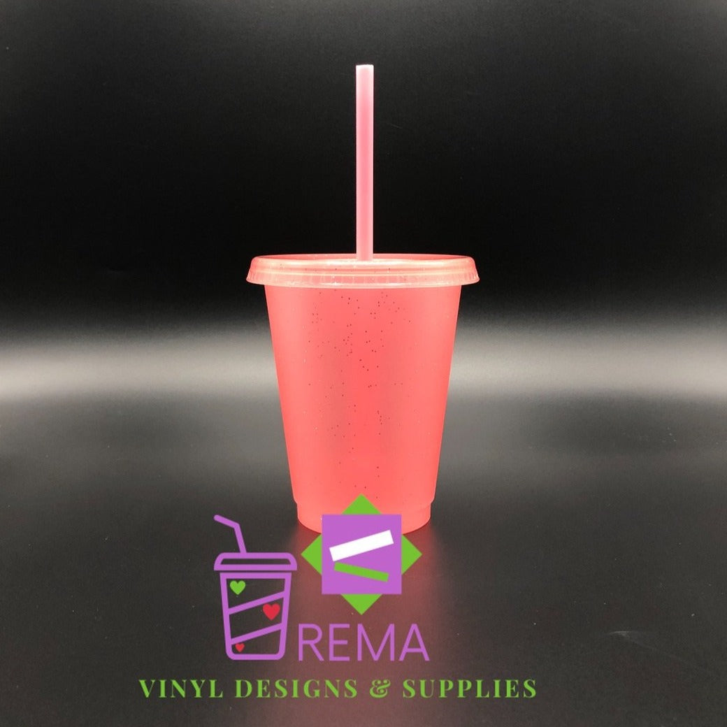 Single 16oz Glitter cups