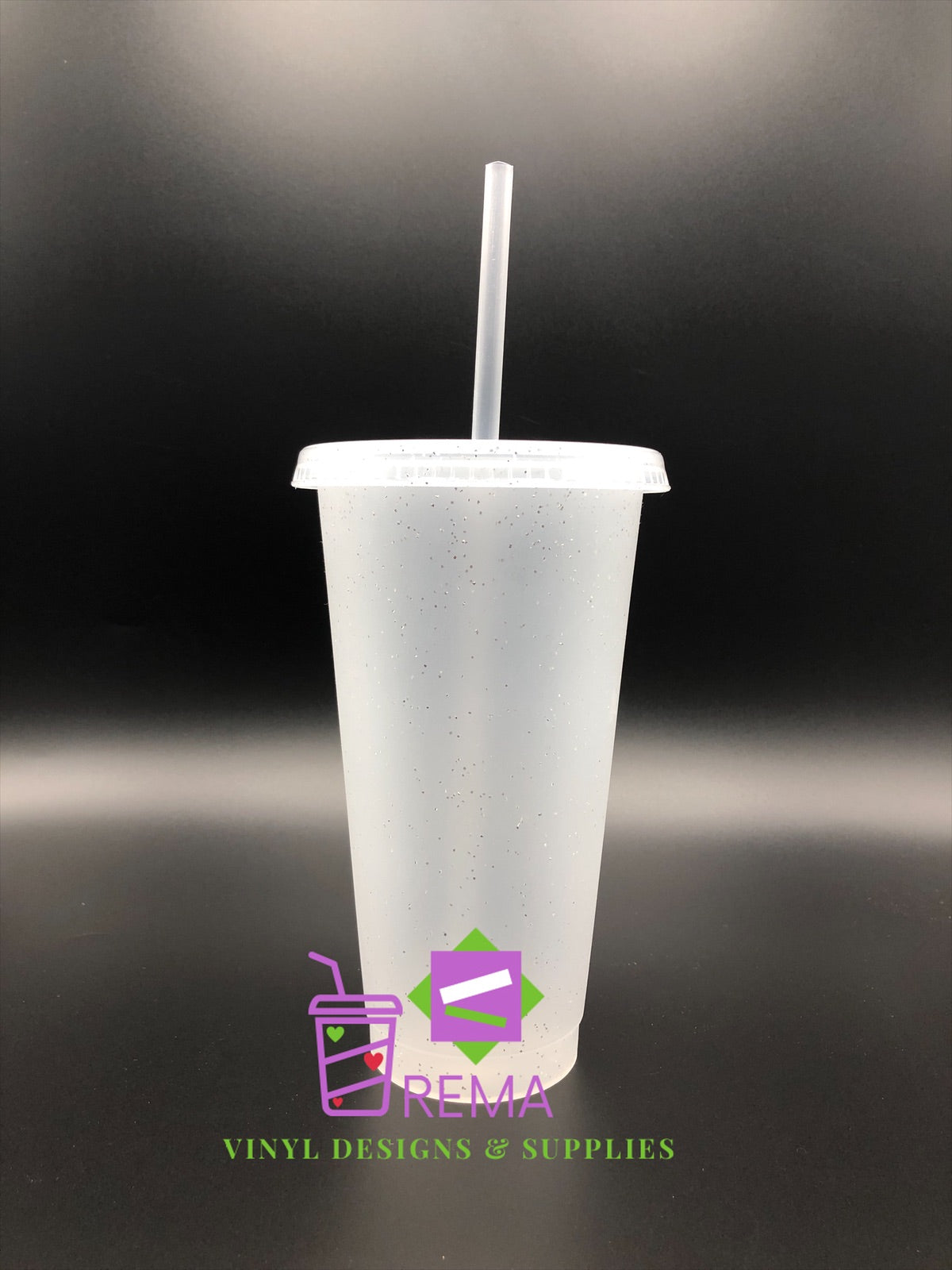 Single 24oz Glitter cups