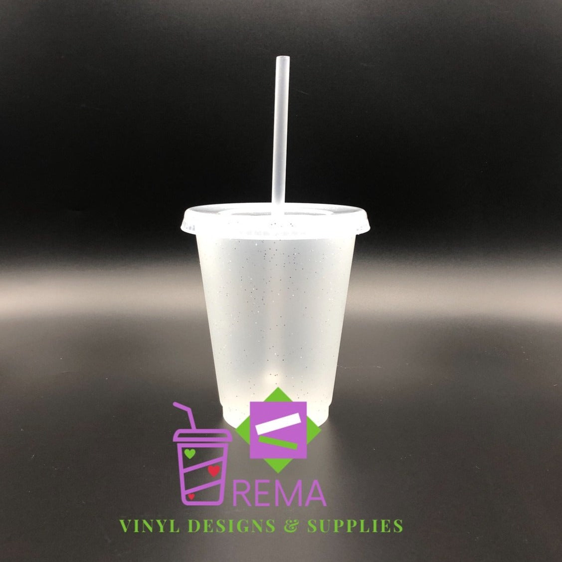 Single 16oz Glitter cups