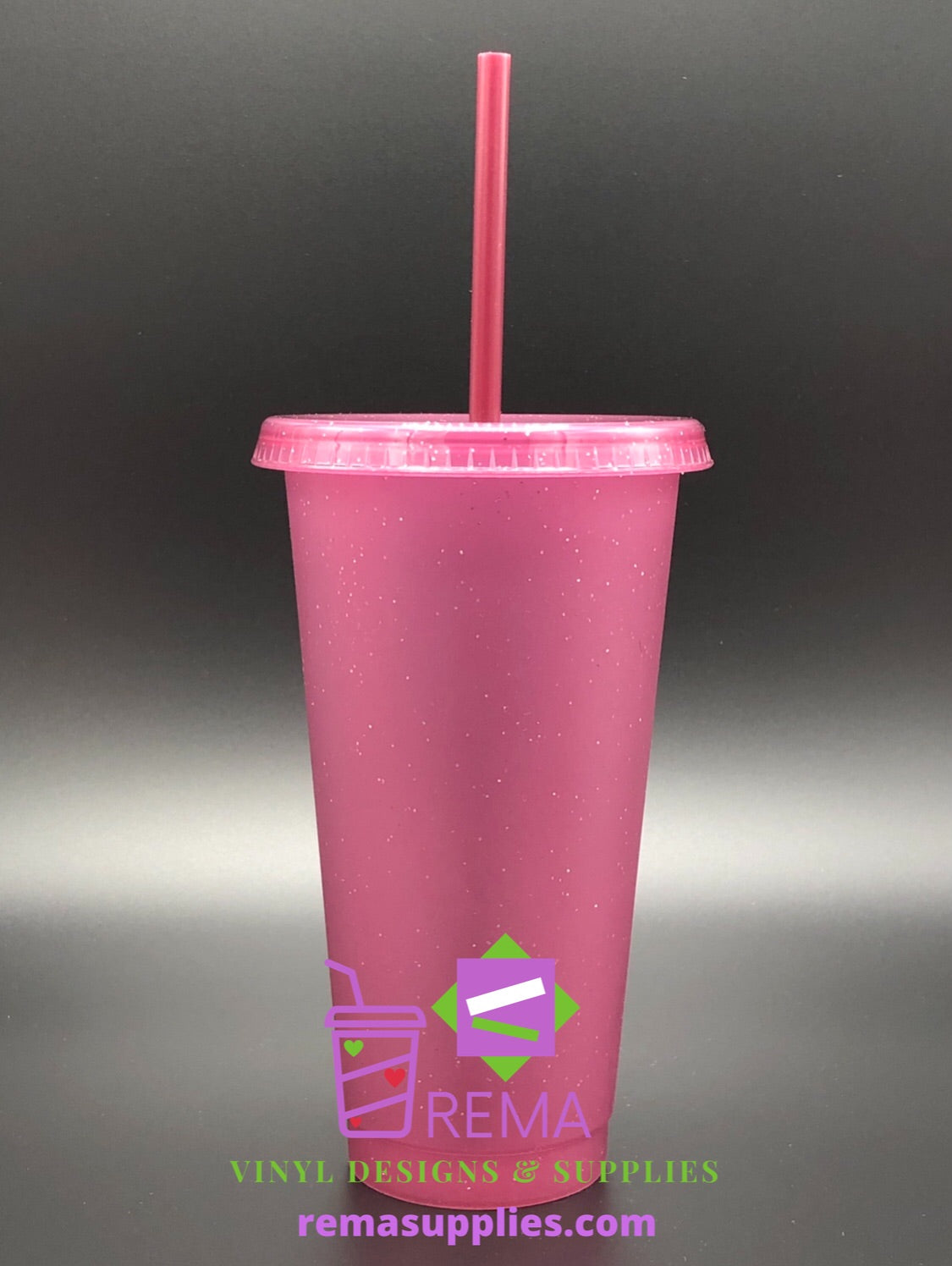 Single 24oz Glitter cups
