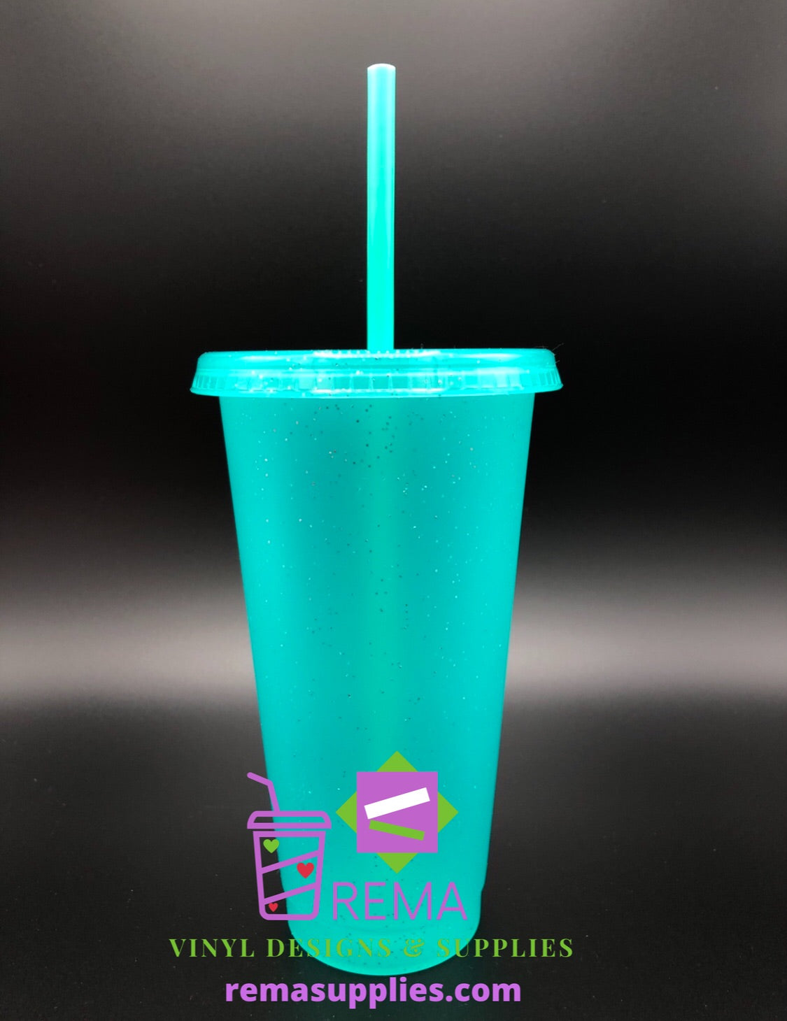 Single 24oz Glitter cups