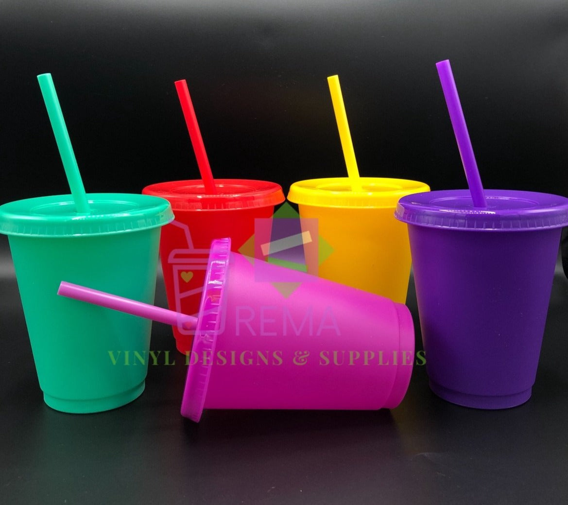 Single 16oz solid color cups