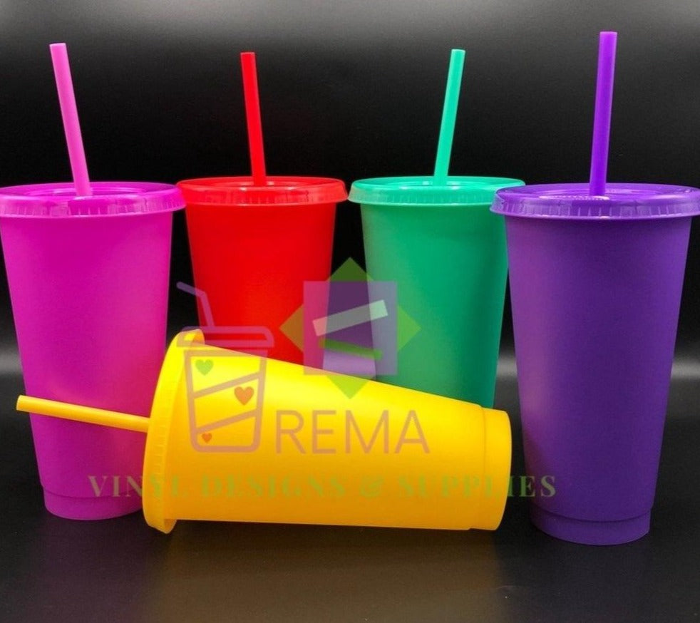 Single 24oz solid color cups