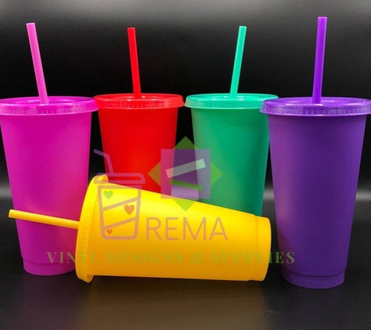 Single 24oz solid color cups