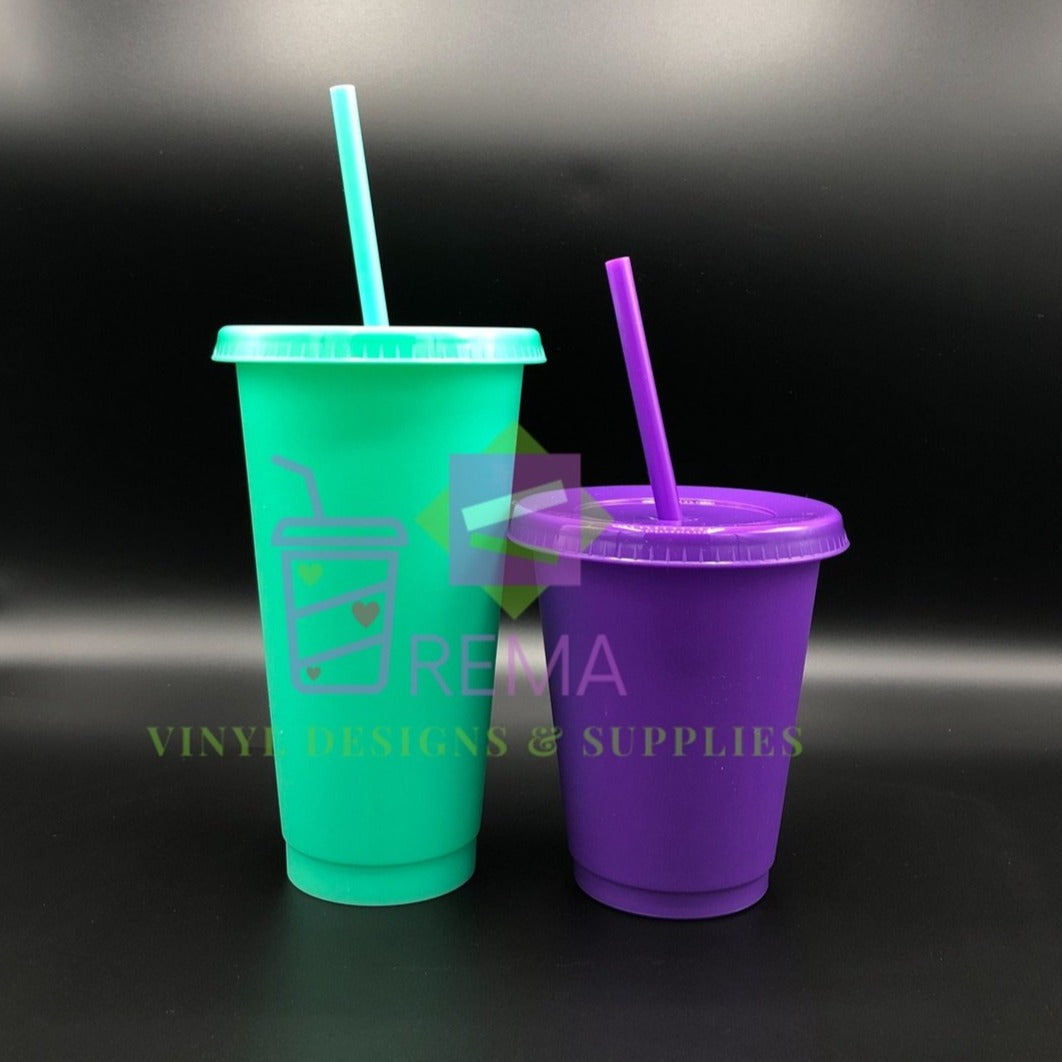 24oz Cool Color Cold Cups