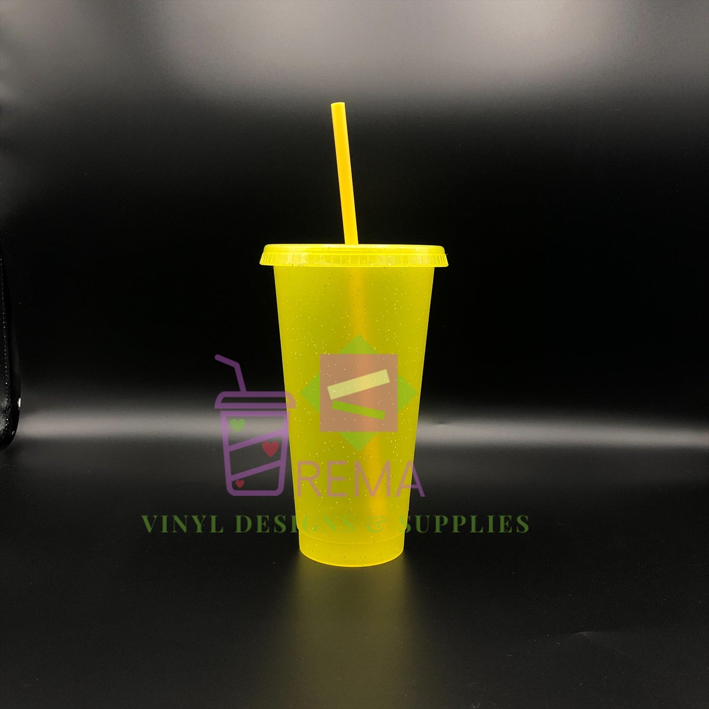 Single 24oz Glitter cups