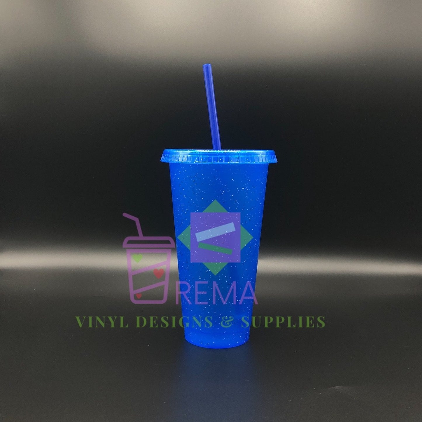 Single 24oz Glitter cups