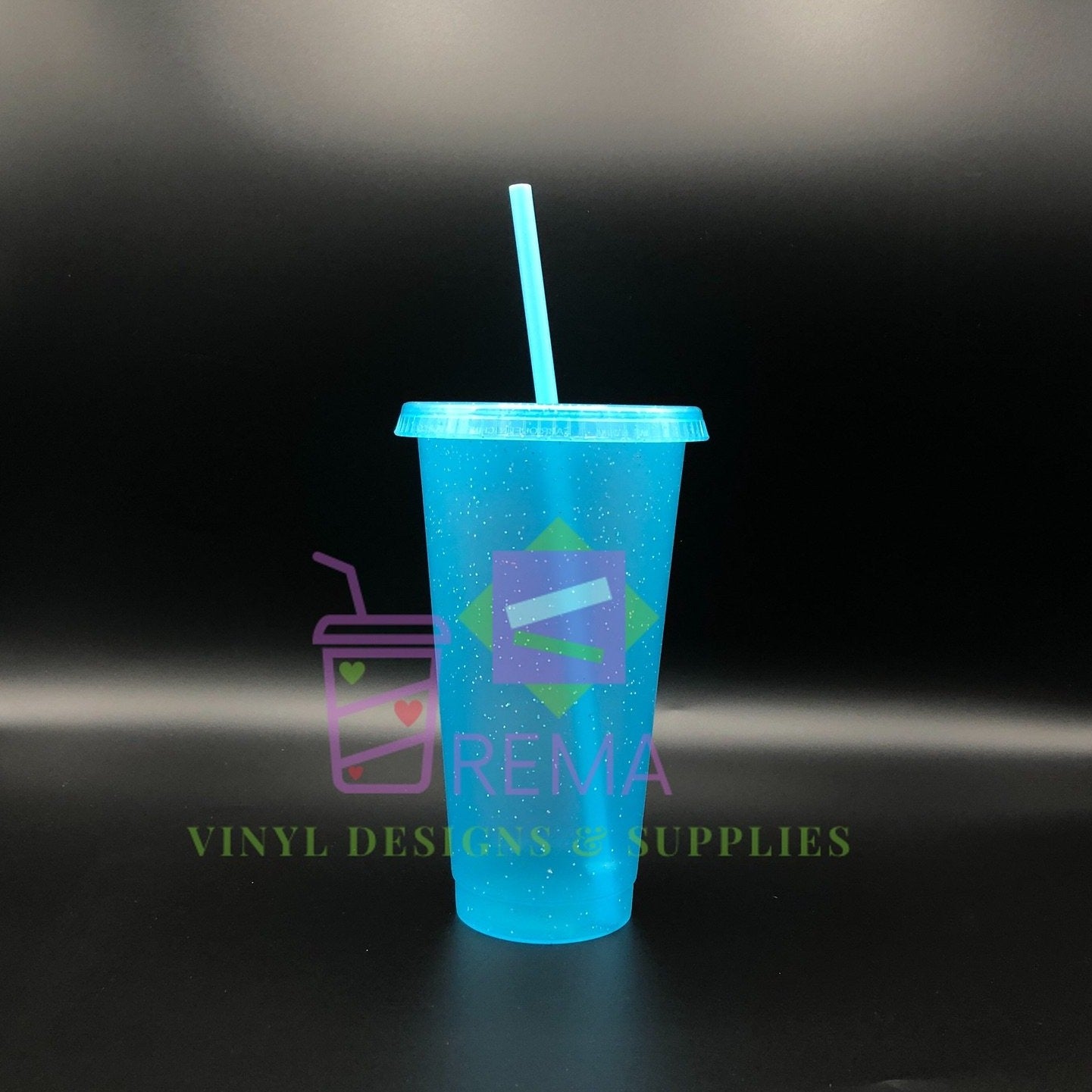 Single 24oz Glitter cups