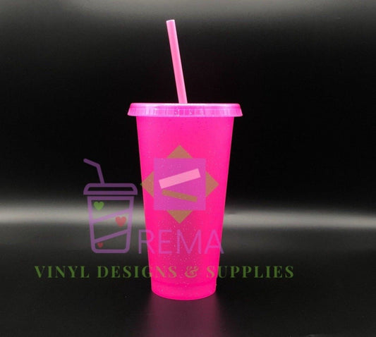 Single 24oz Glitter cups