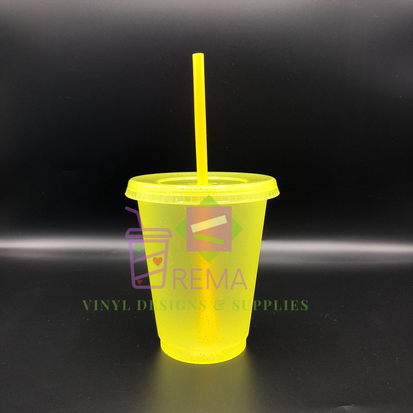 Single 16oz Glitter cups