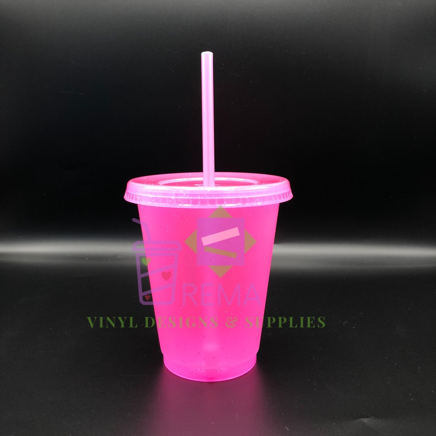 Single 16oz Glitter cups