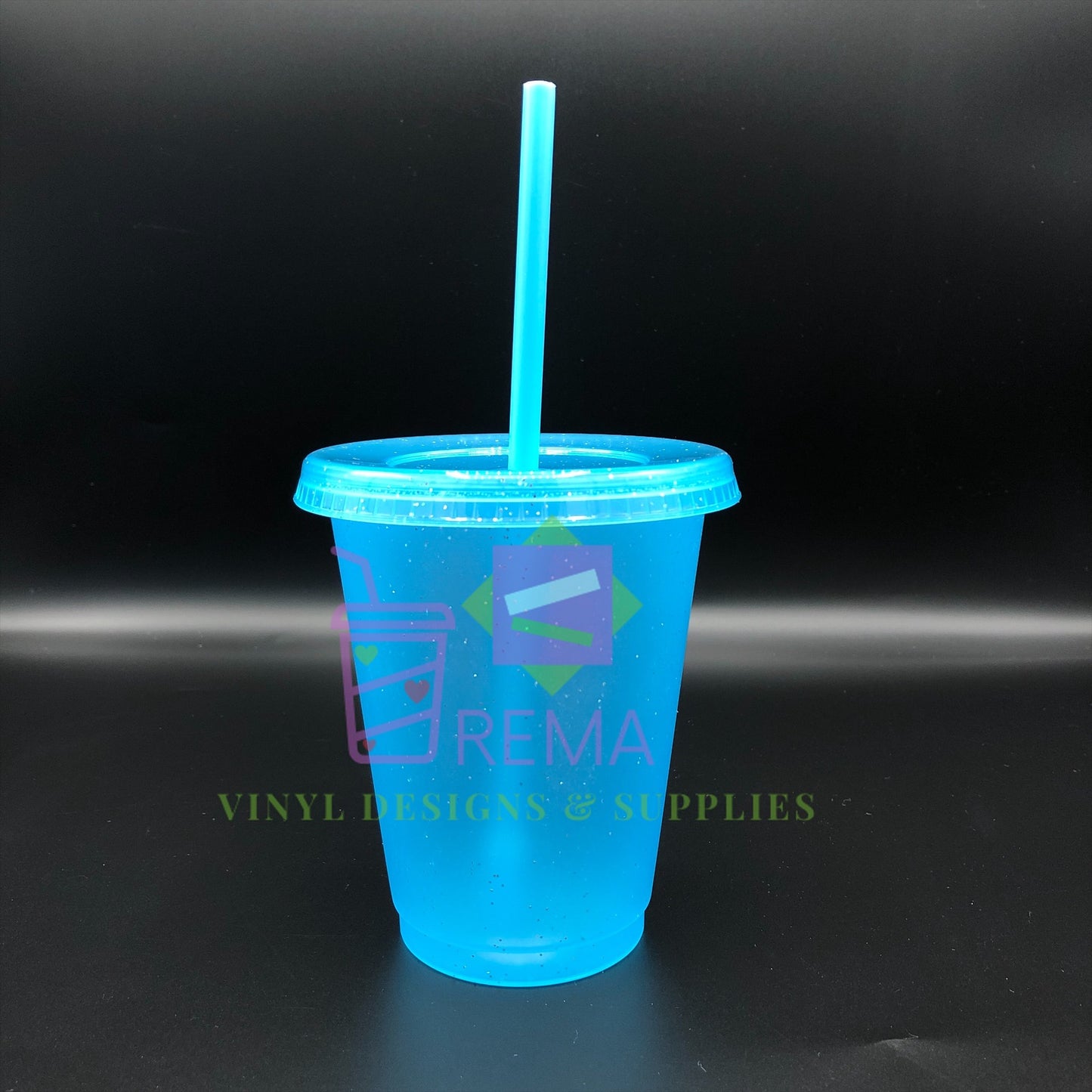 Single 16oz Glitter cups