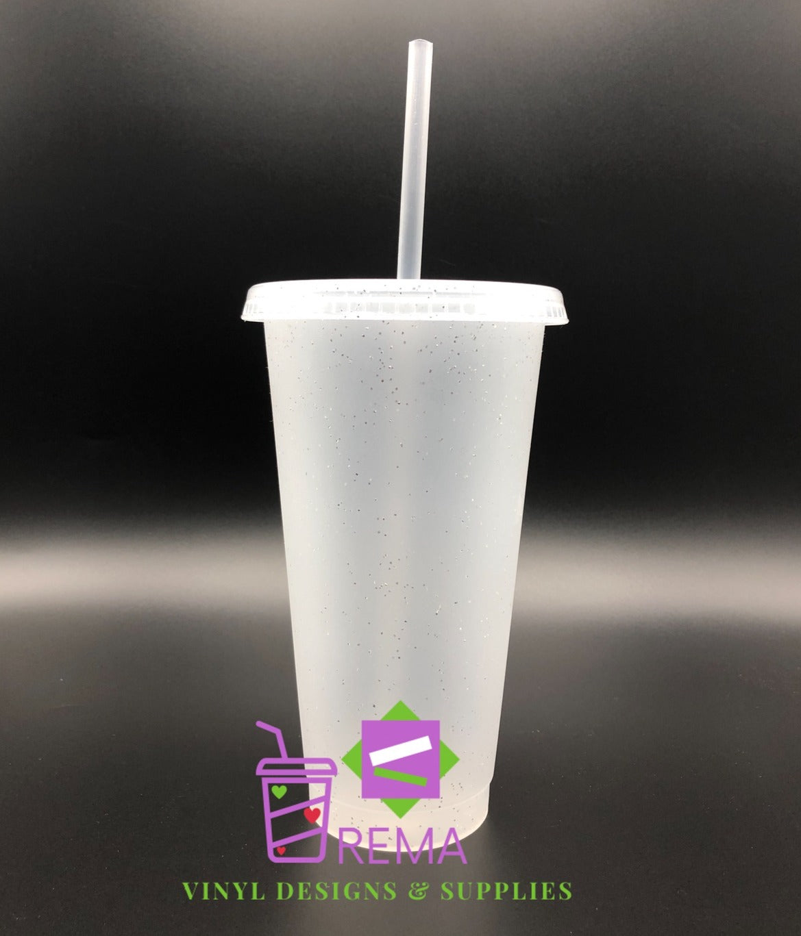 24oz Frosted Glitter Cold Cups