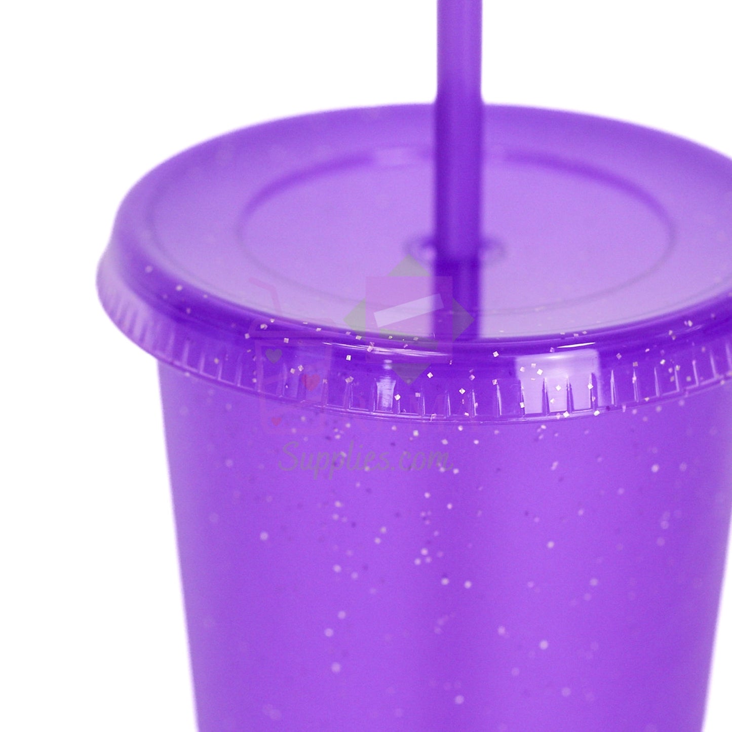 Purple Glitter Cold Cups